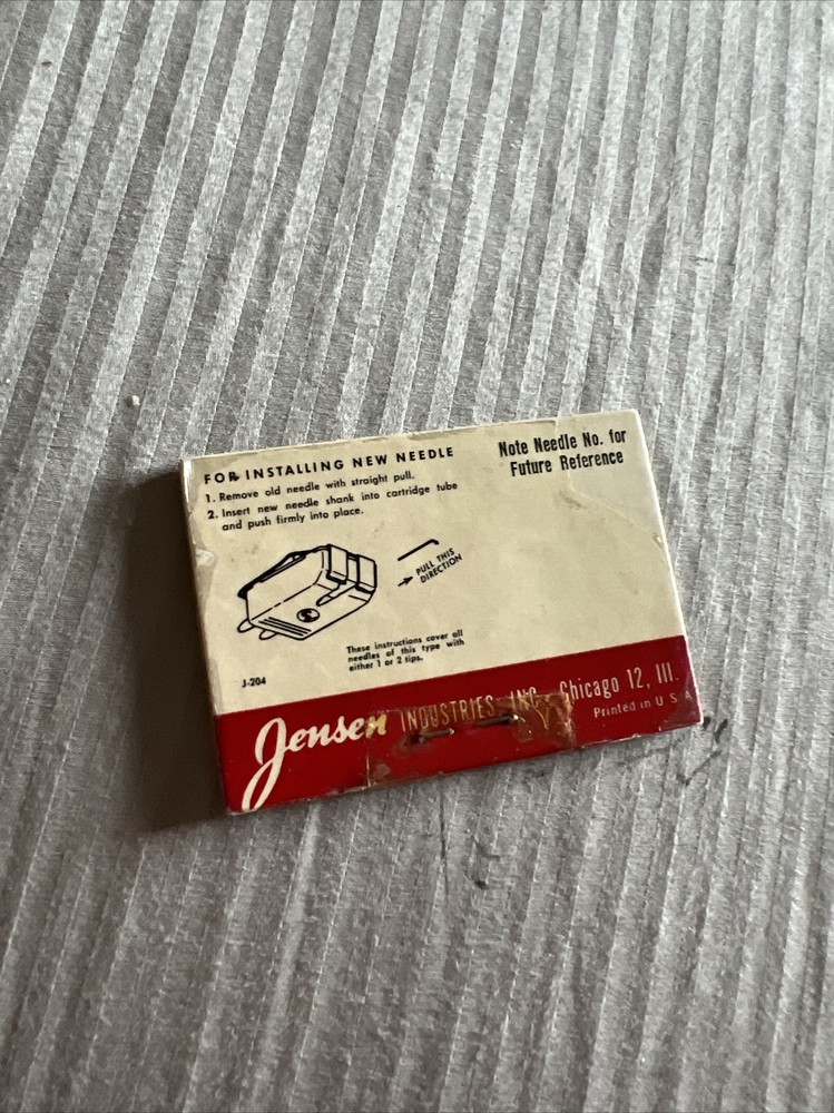 Jensen Phonograph Needle E-91, NEW (HB)