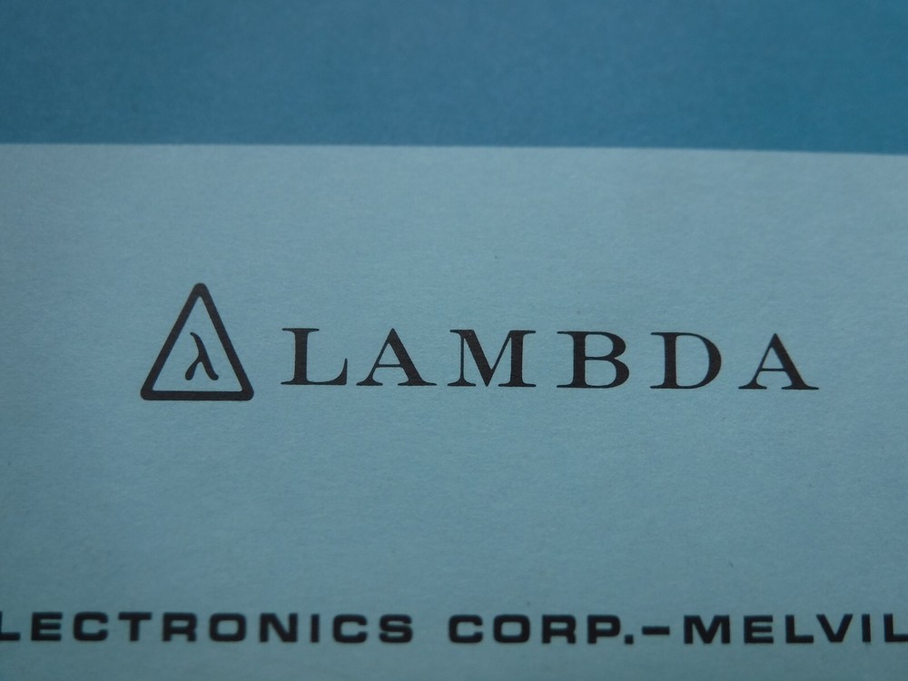 Lambda LM D Package Regulated Power Supplies Manual IM-LMD