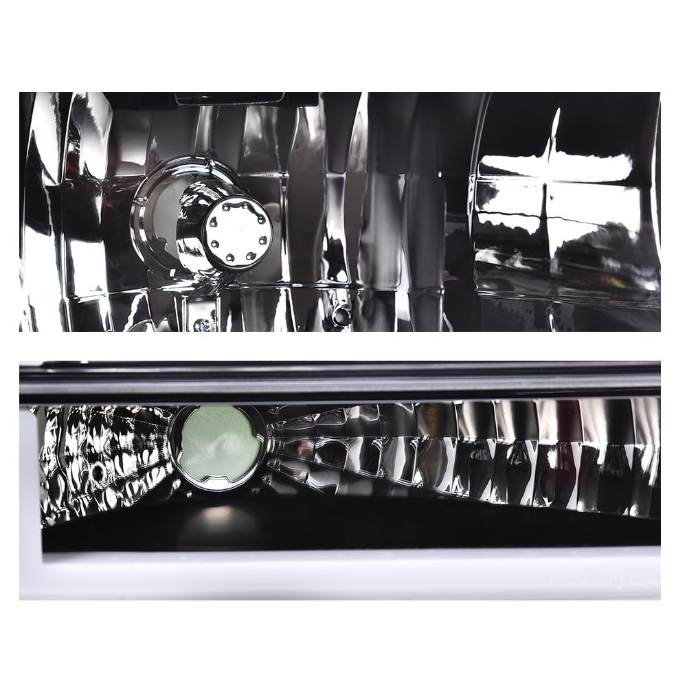 LED Headlights Assembly Front Headlamps for Ford F150 Bronco 1992-1996