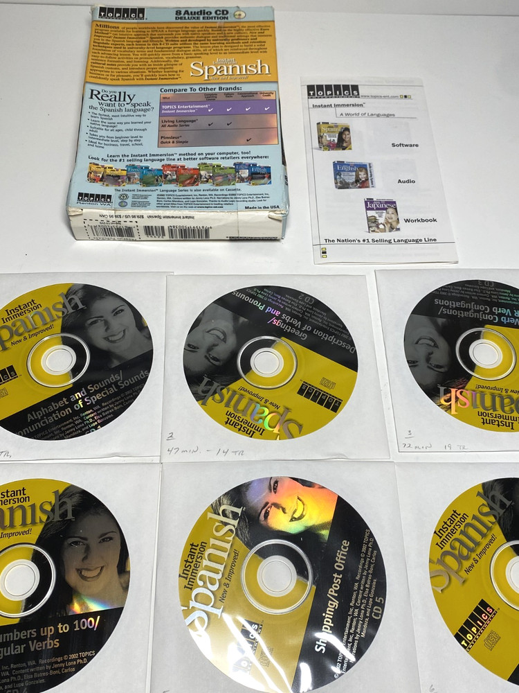Instant Immersion Spanish Audio Learning System 8 CD Audio Set