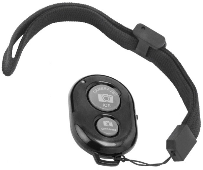 Bluetooth Remote Control Camera Shutter For iPhone & Android + Wrist Strap