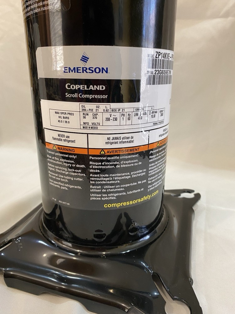 Copeland ZP14KVE-PFV-830 Scroll Compressor