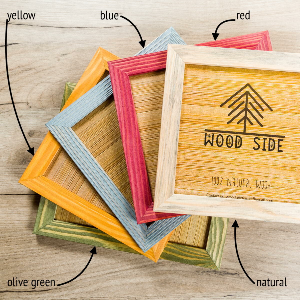 Rustic Wooden Picture Frames - Natural Solid Distressed Wood - Wall/ Tabletop