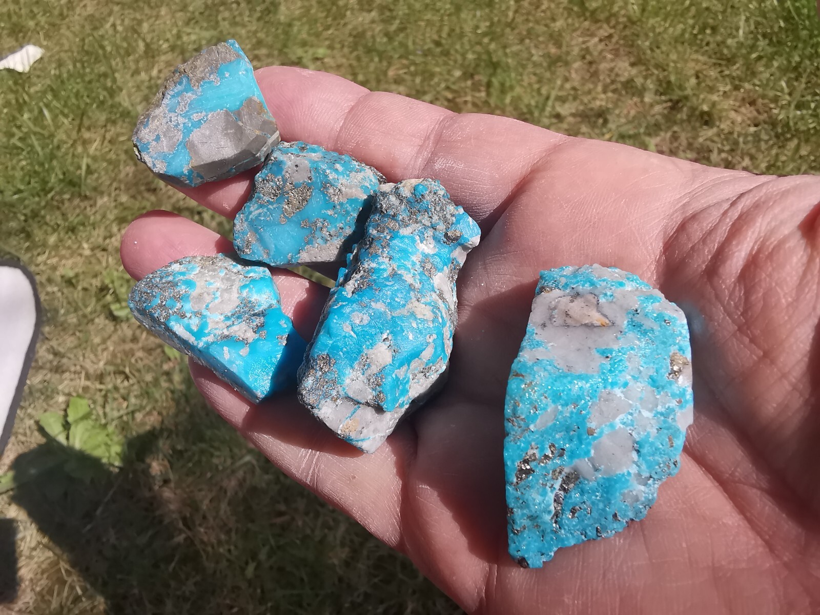 500 Carat Lots Natural Persian Turquoise & Pyrite Rough stone , No Treatments