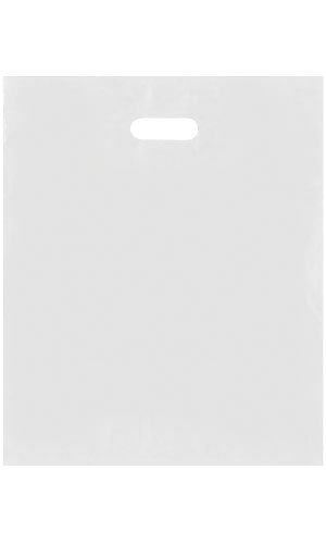 Clear Bags Plastic 500 Frosted Merchandise Shopping Handles Frosty 15” x 18 x 4”