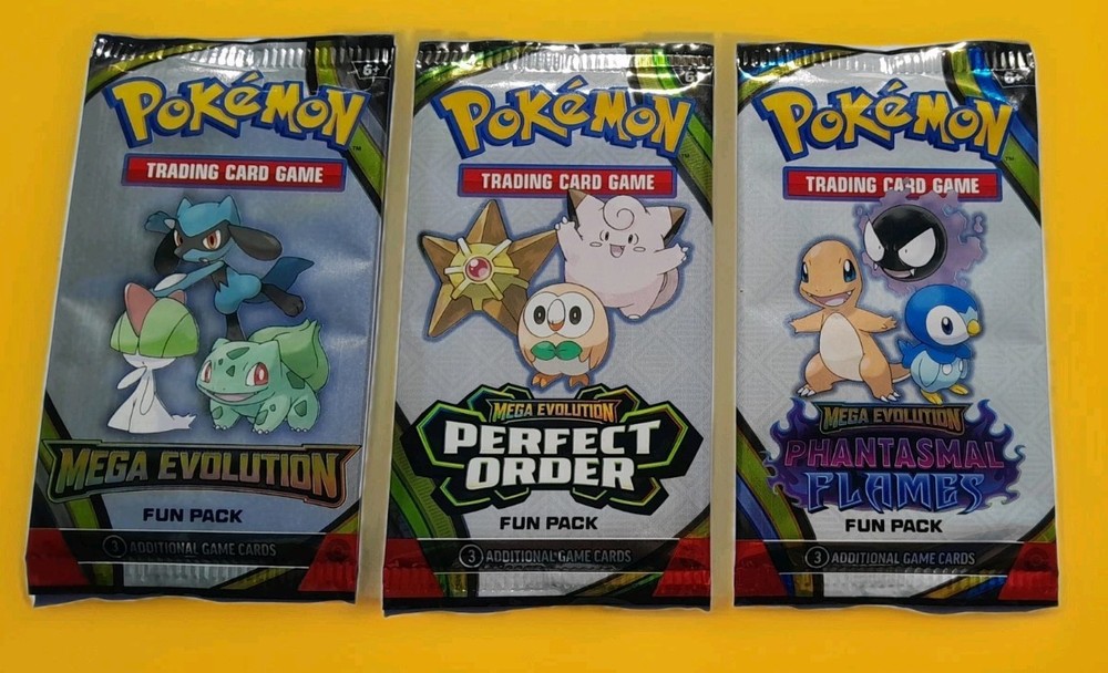 Mega Evolution Fun Packs Pokemon Sampling Card Phantasmal Flames PERFECT ORDER