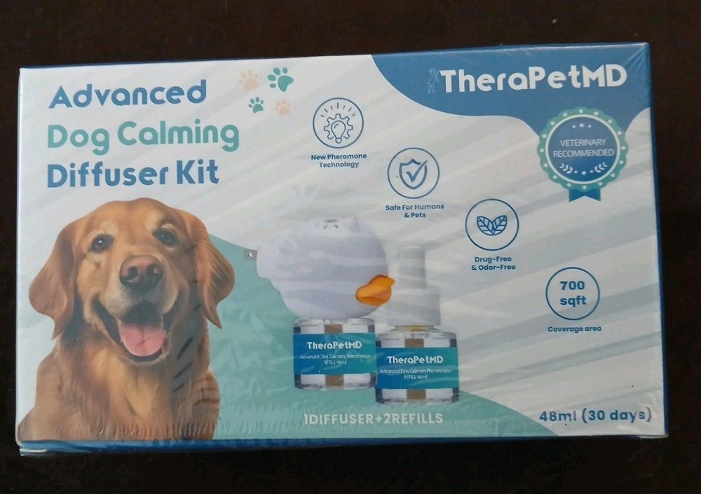 TheraPet MD Advanced Dog Calming Diffuser Kit (1 Diffuser + 2 Refills) New