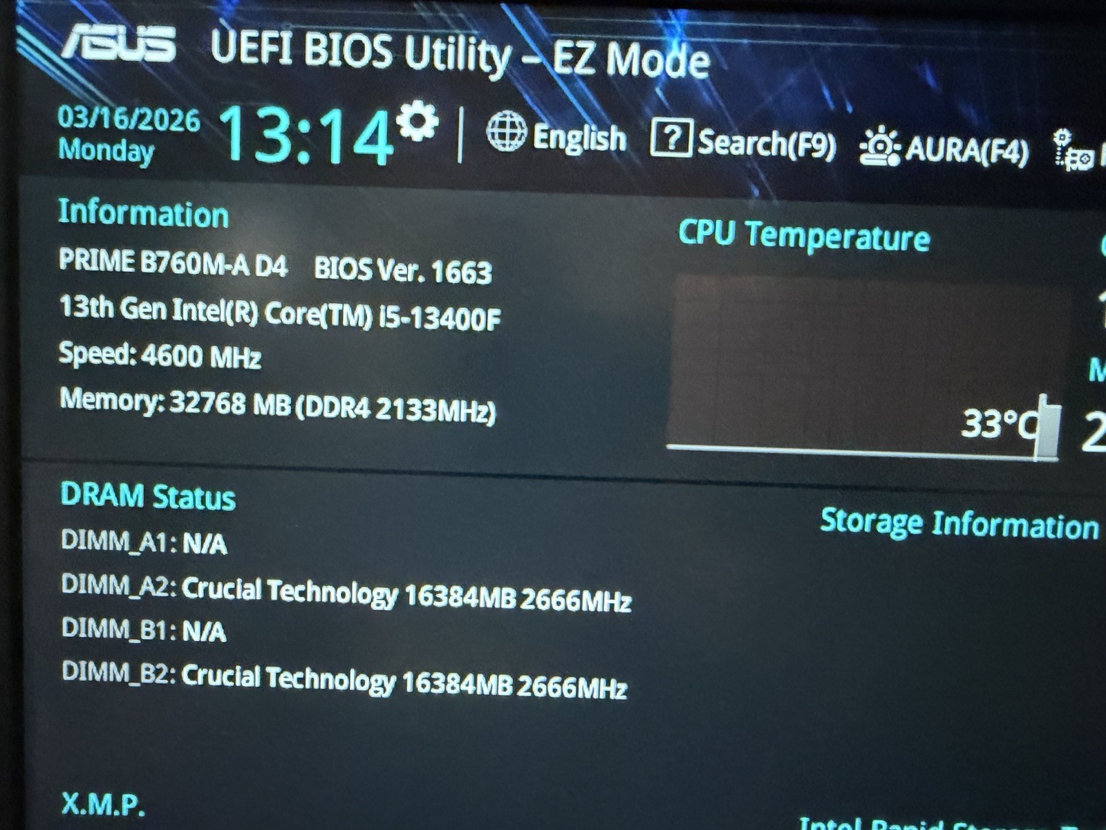 CPU + Motherboard Combo - Intel® Core™ i5-13400F + ASUS Prime B760M-A D4