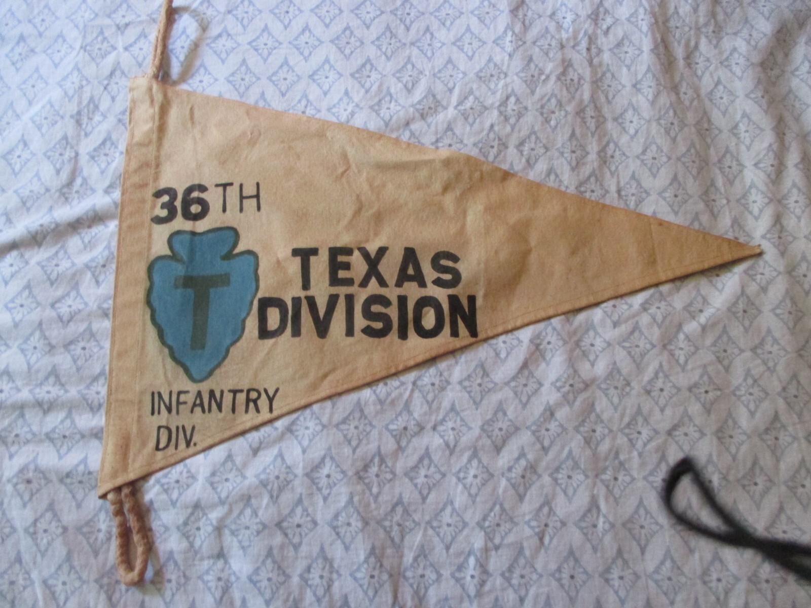 WWII US ARMY  36 TH INFANTRY DIVISION TEXAS DIVISION    BARRACKS WALL  FLAG