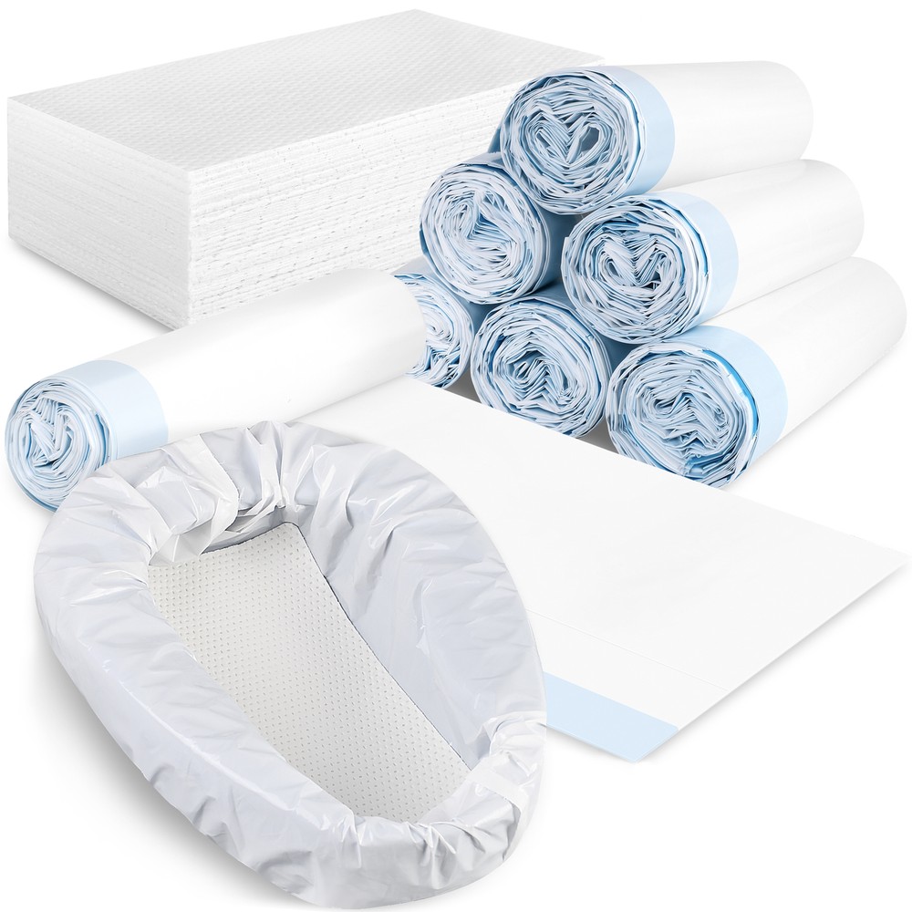 70 Pack Bedpan Liners Disposable Commode Liners with Absorbent Pads