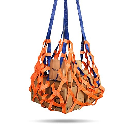 4.92' x 4.92' Cargo Lifting Nets - Flat Polyester Sling Hoisting Net - Max.