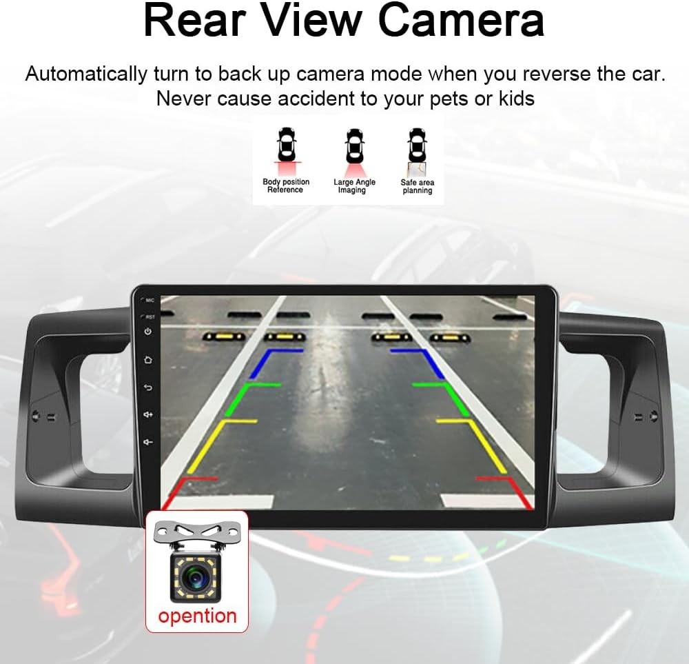 9"QLED Apple Carplay For Toyota Corolla 2003-08 Android 15 Car Stereo Radio GPS