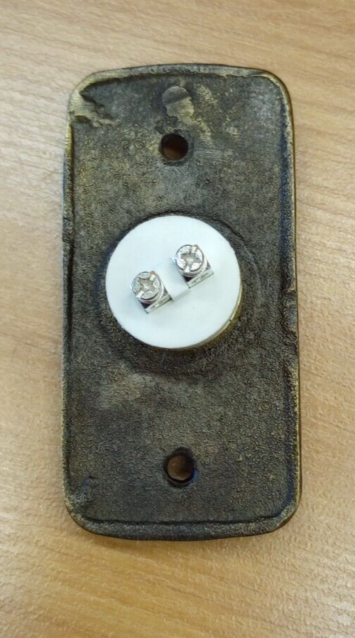 Press Classic Style Doorbell Button Solid Brass Waterglass Studios 1612ab