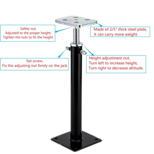 Pack Floor Jacks, Basement Use, Telescoping Jacks with 1"-16" Adjustment Range 2