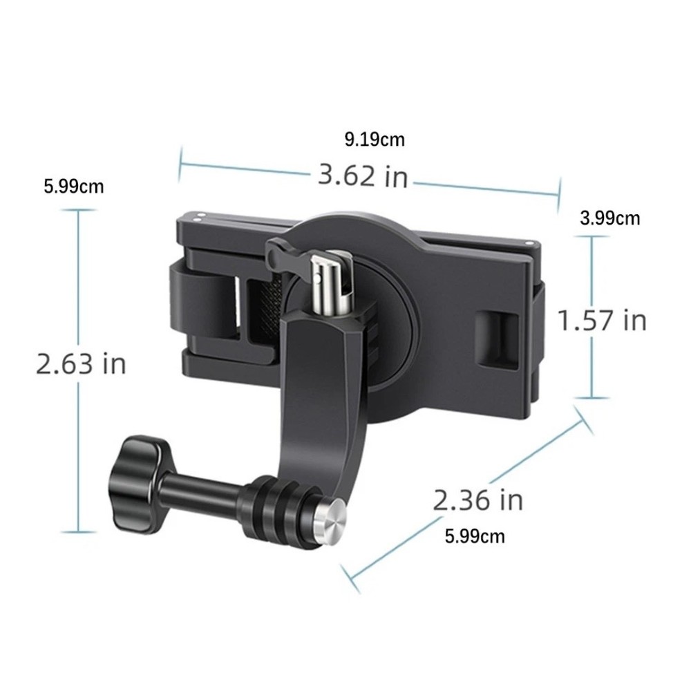 Multi-Function 360 °rotatable Base Backpack Strap Mount for Go Pro Hero12 11 10