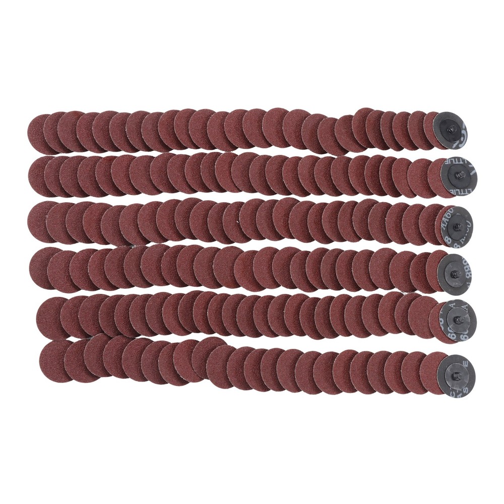 150 Pcs 2" 60 Grit Roll Lock Die Grinder Sanding Discs Medium Torque Sand Discs