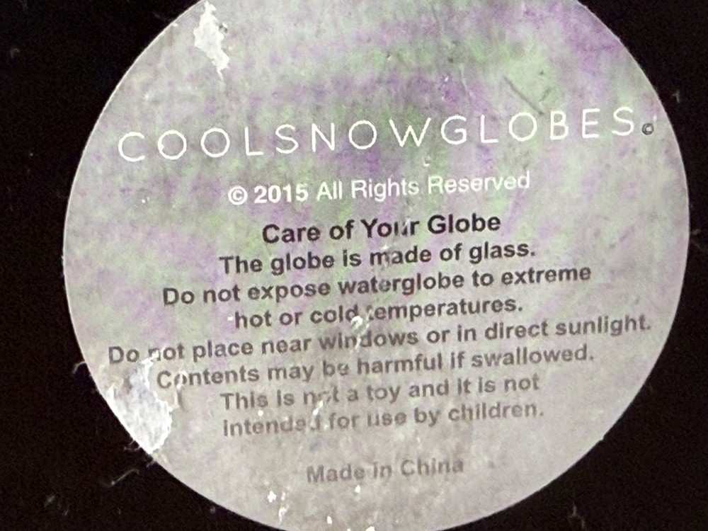 Winter Snow Globe With Quote