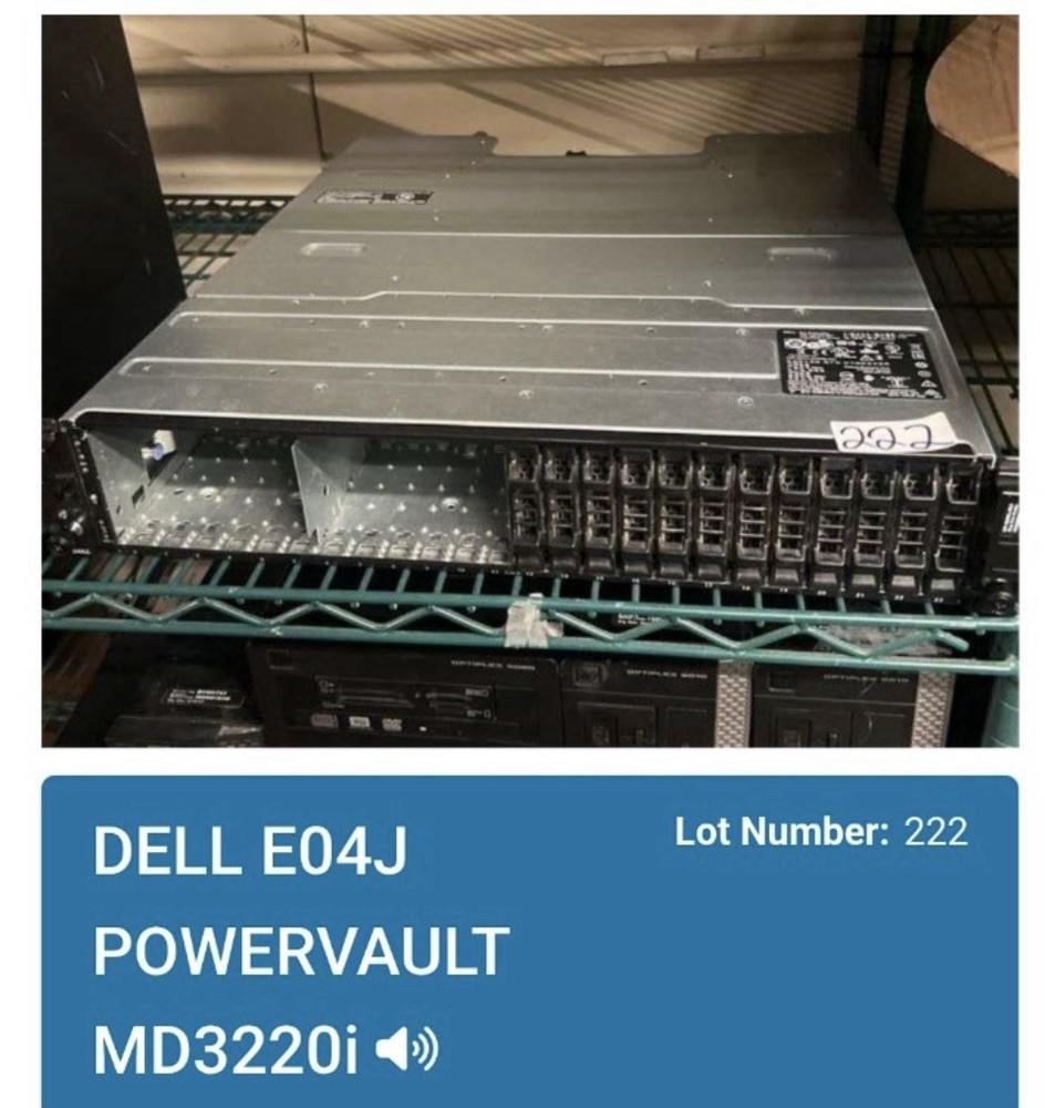 Dell PowerVault MD3220i E04J Rack Mount Modular SAN Array iSCSI Ethernet RJ-45