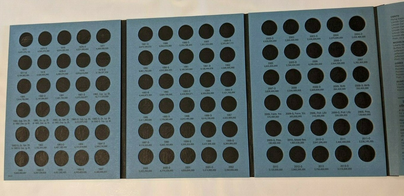Lincoln Cent Penny Album Coin Folder Whitman Volume #3 1975-2013 NEW 9033