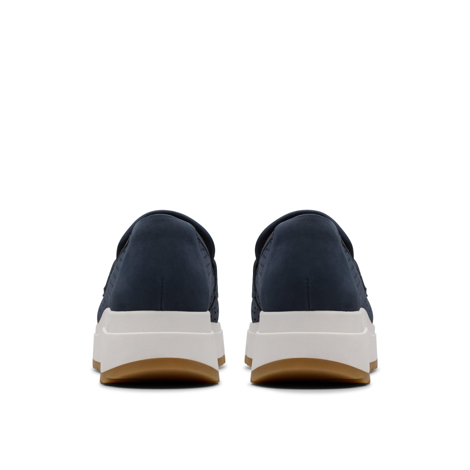 Clarks Womens Loriini Edge Blue Leather Casual Shoes