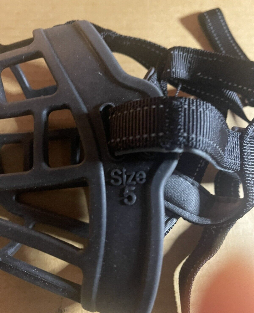 Dog Muzzle, Soft Silicone Basket Muzzle for Dogs, Allows Panting and Drinking