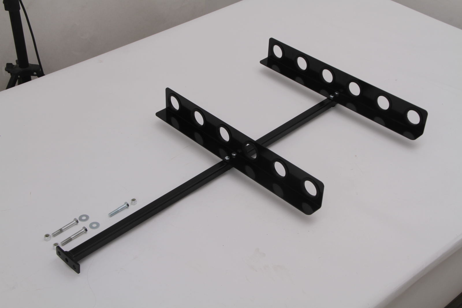 6 - Hole Trailer Shovel Holder – Fits Rakes, Pickaxes and Straight-Handle Tools