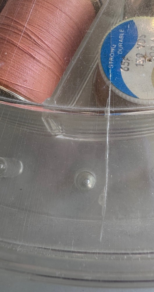 Sewing Thread Spool Organizer Storage Box & Contents