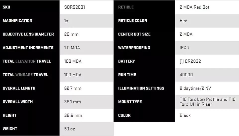 SIG SAUER Romeo5 Compact Red-Dot Sight (SOR52001)