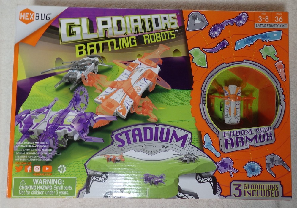 HEXBUG Gladiators Battling Robots Stadium Set – 3 Robots + Arena