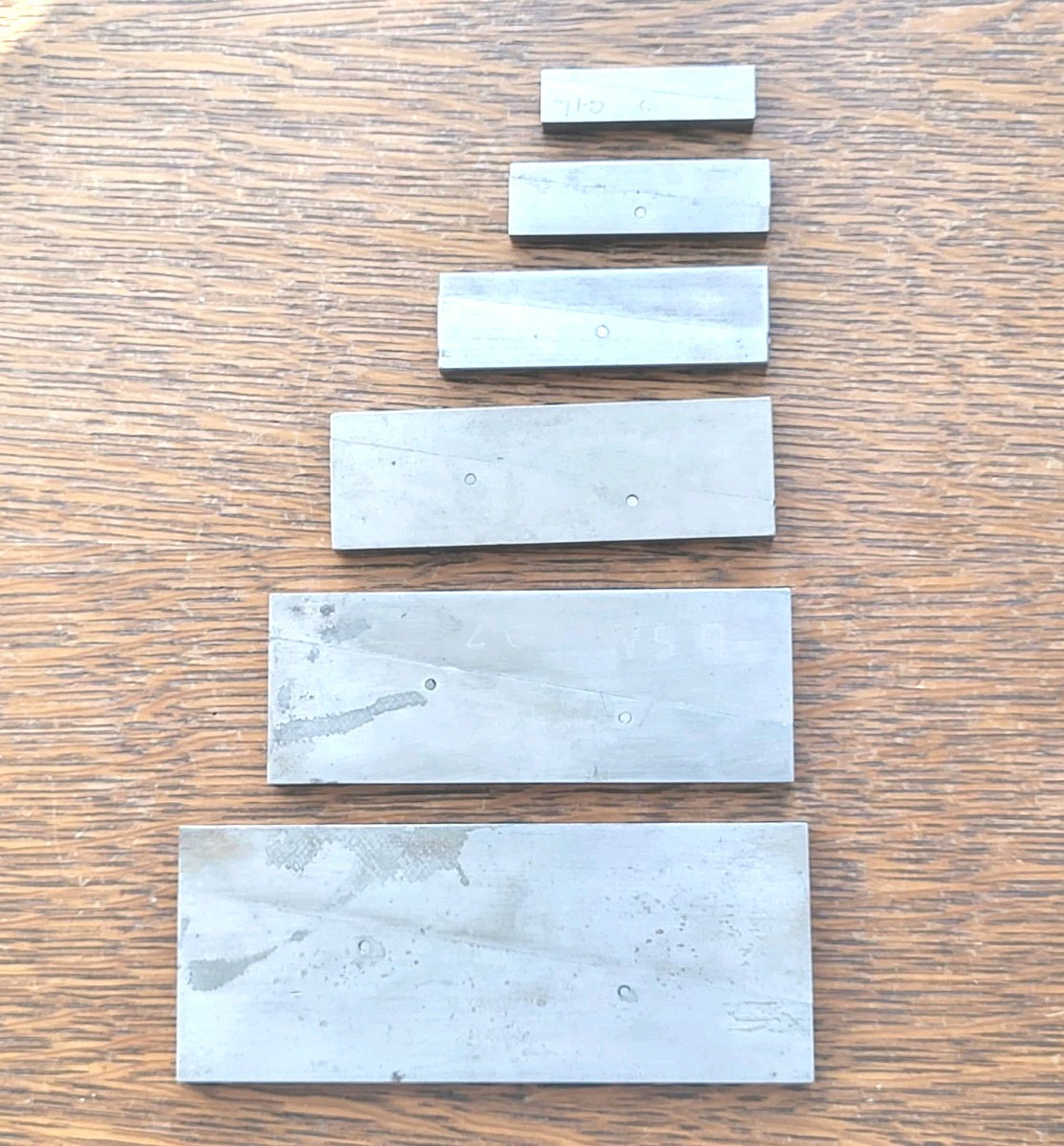 (6) Vintage L. S. Starrett No. 154 Parallels (A-F) Machinist Tools USA