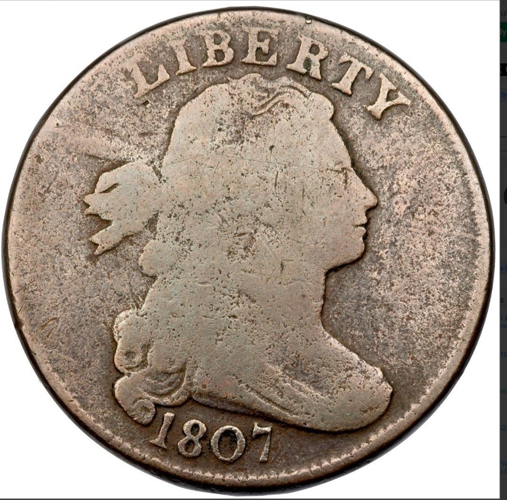 1807 Large Cent Comet Obverse var3