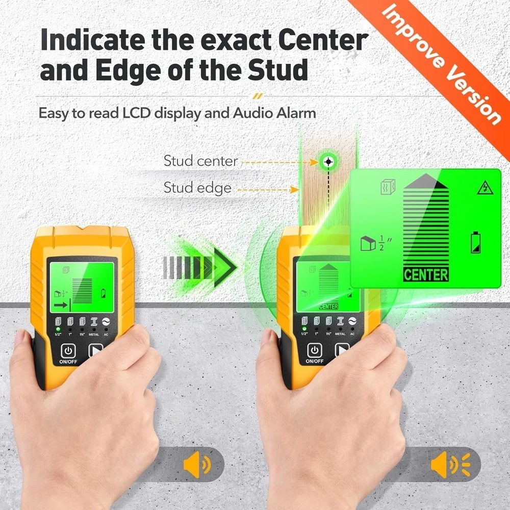 Stud Finder Wall Scanner Detector - 5-in-1 Electronic