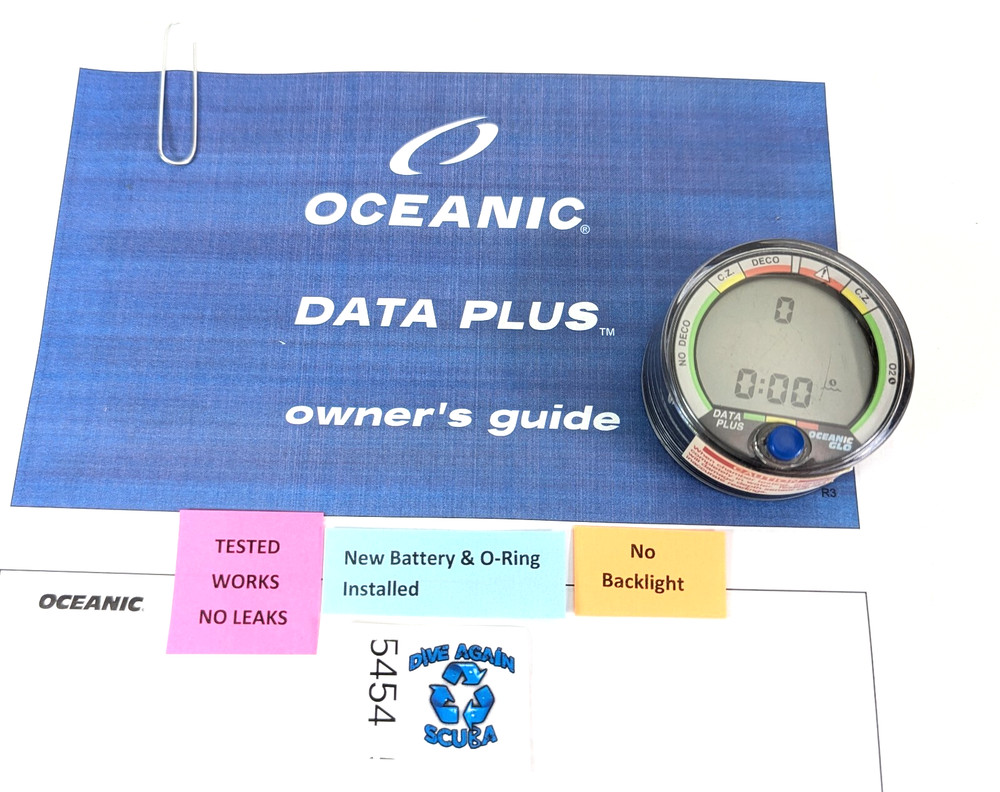 Oceanic Data Plus Air & Nitrox Puck Scuba Dive Computer + Manual           #5454