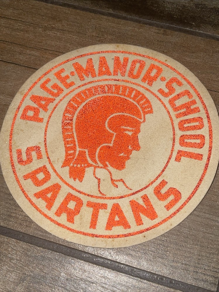 Vintage page manor school spartans patch