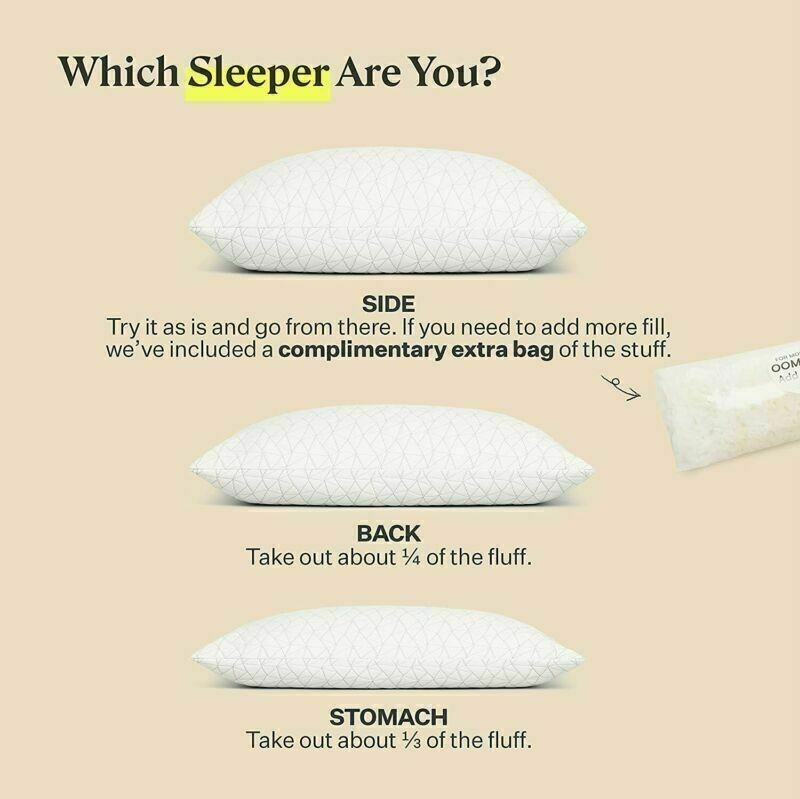 US - Coop Home Goods Premium Adjustable Loft Pillow Queen New