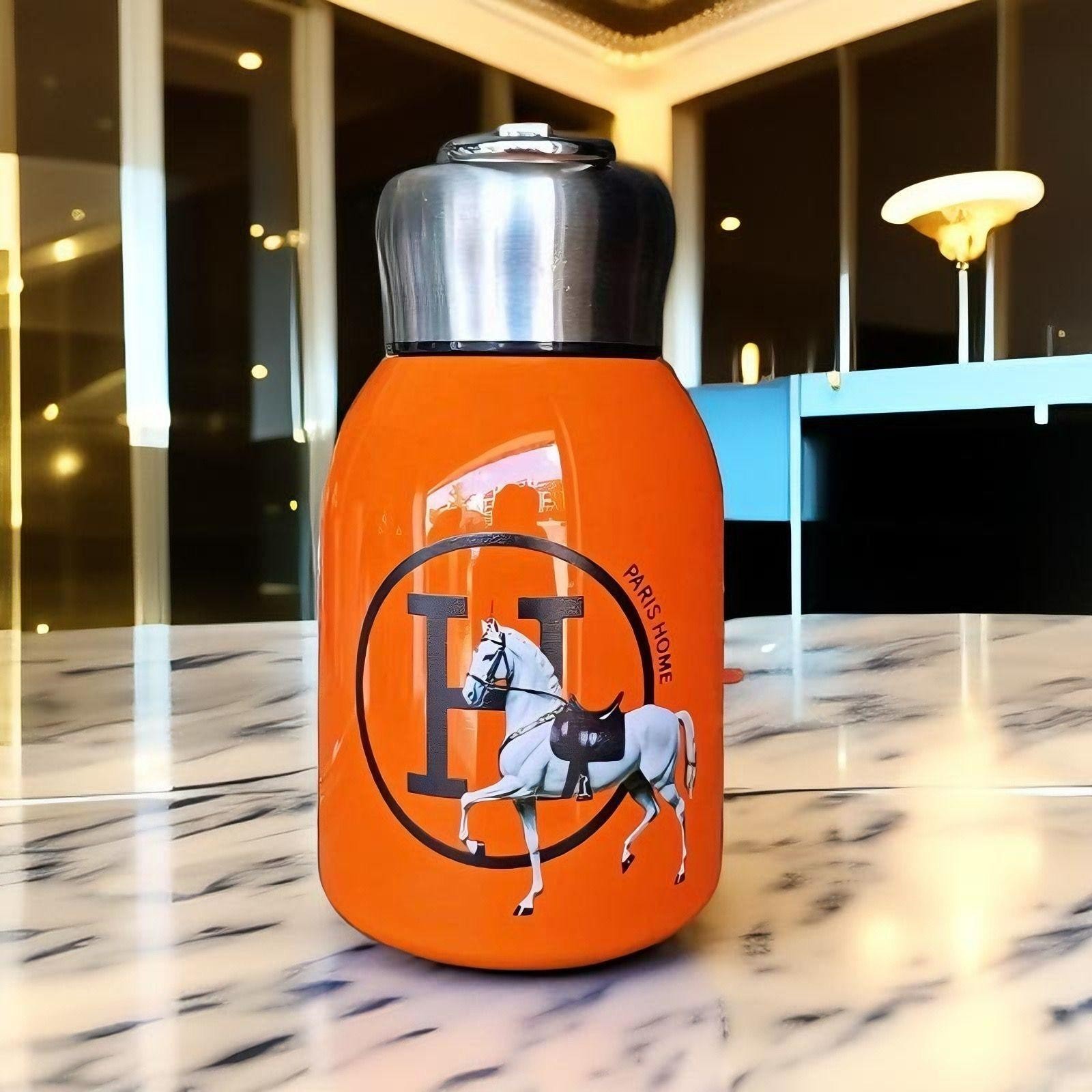 Hermès Orange Stainless Steel Insulated Bottle 300ml Boutique Exclusive Gift