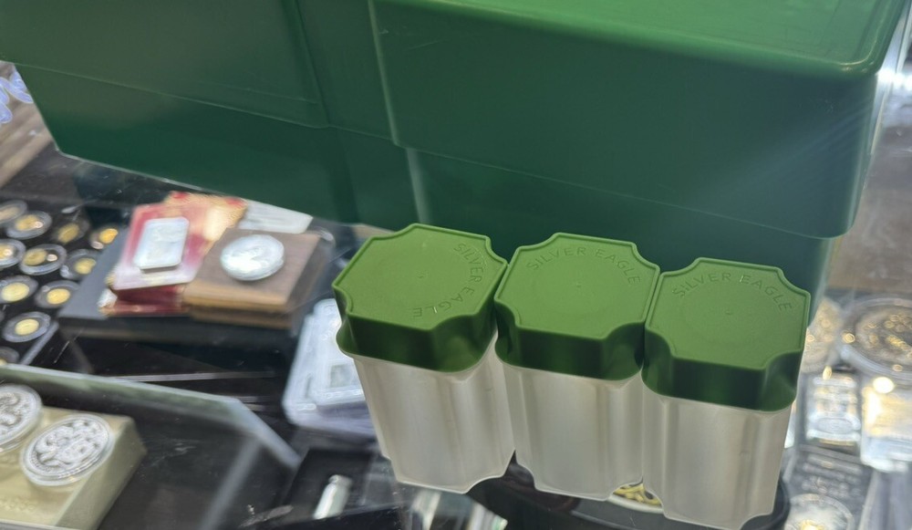 EMPTY GREEN MONSTER BOX With SILVER EAGLE Empty COINS OR ROLLS Replacement