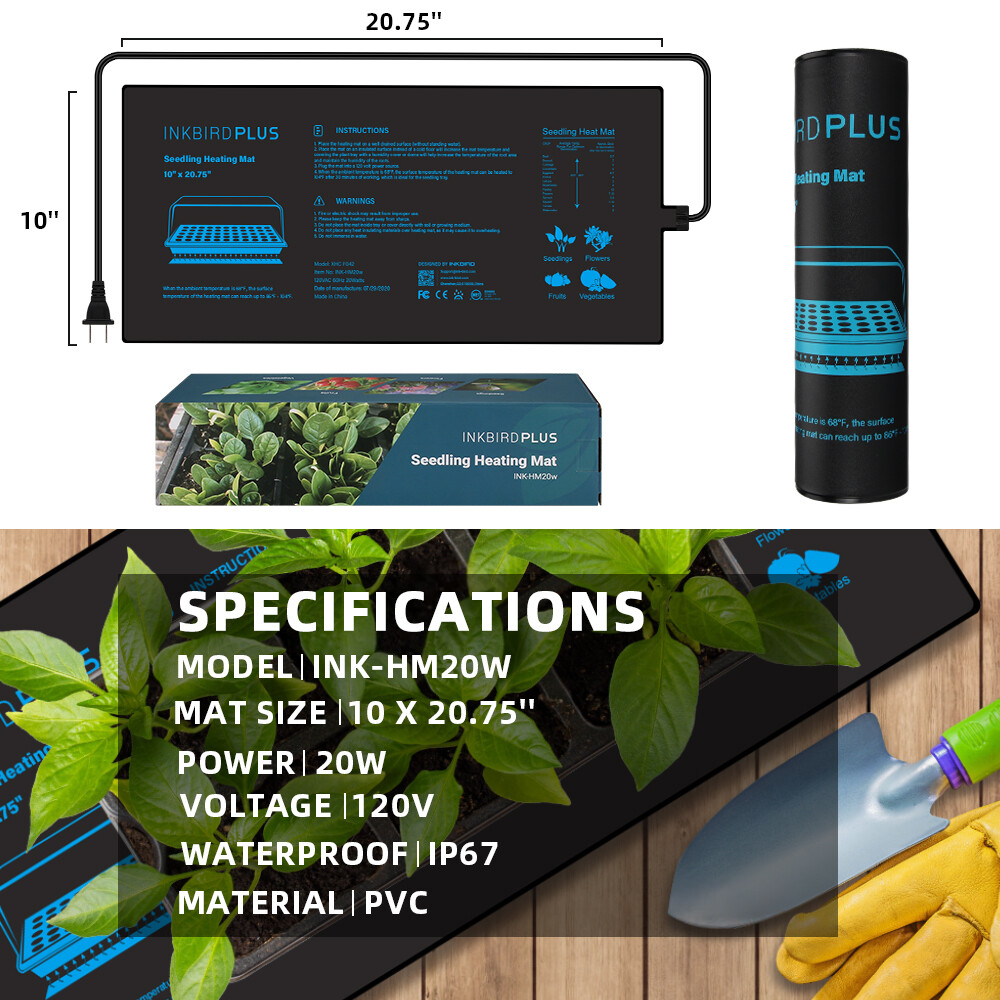 Seedling Heat Mat Seed Starter Pad Plant Germination Grow Hydroponic 10" x 20.75