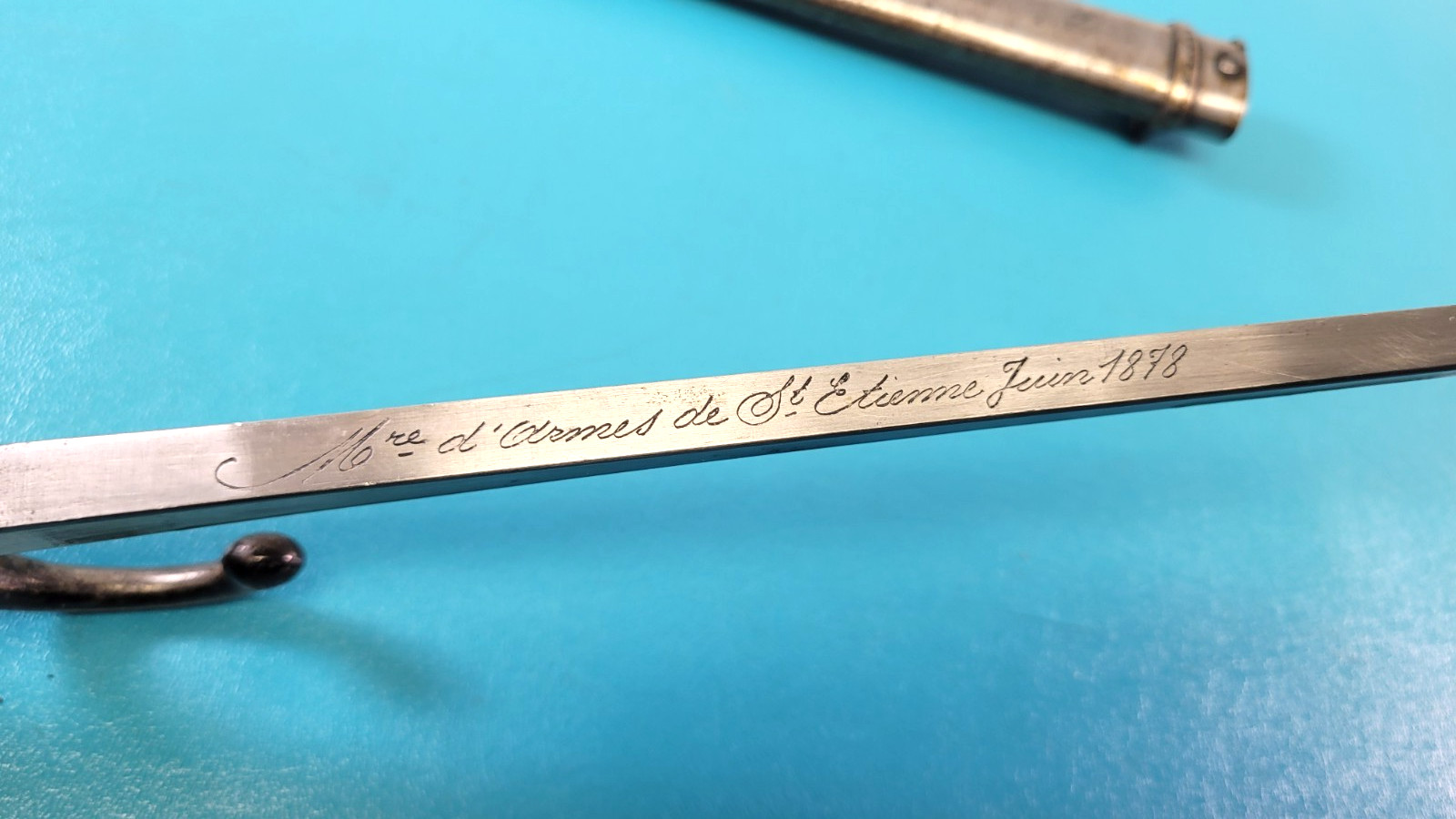 French Military Model 1874 Gras Rifle Bayonet Sword + Match S/N# Scabbard TR1033