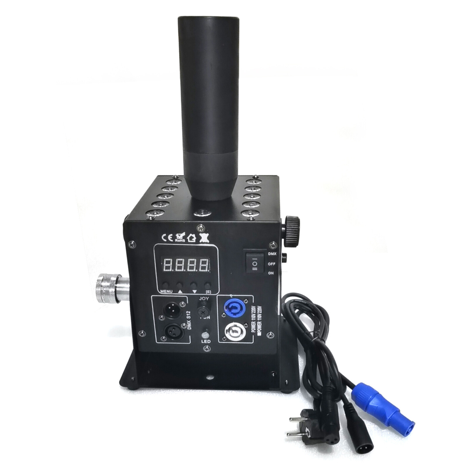 2 Pack LED CO2 Jet Smoke Machine & 6m Hose CO2 Cannon DMX Blaster DJ Disco Stage