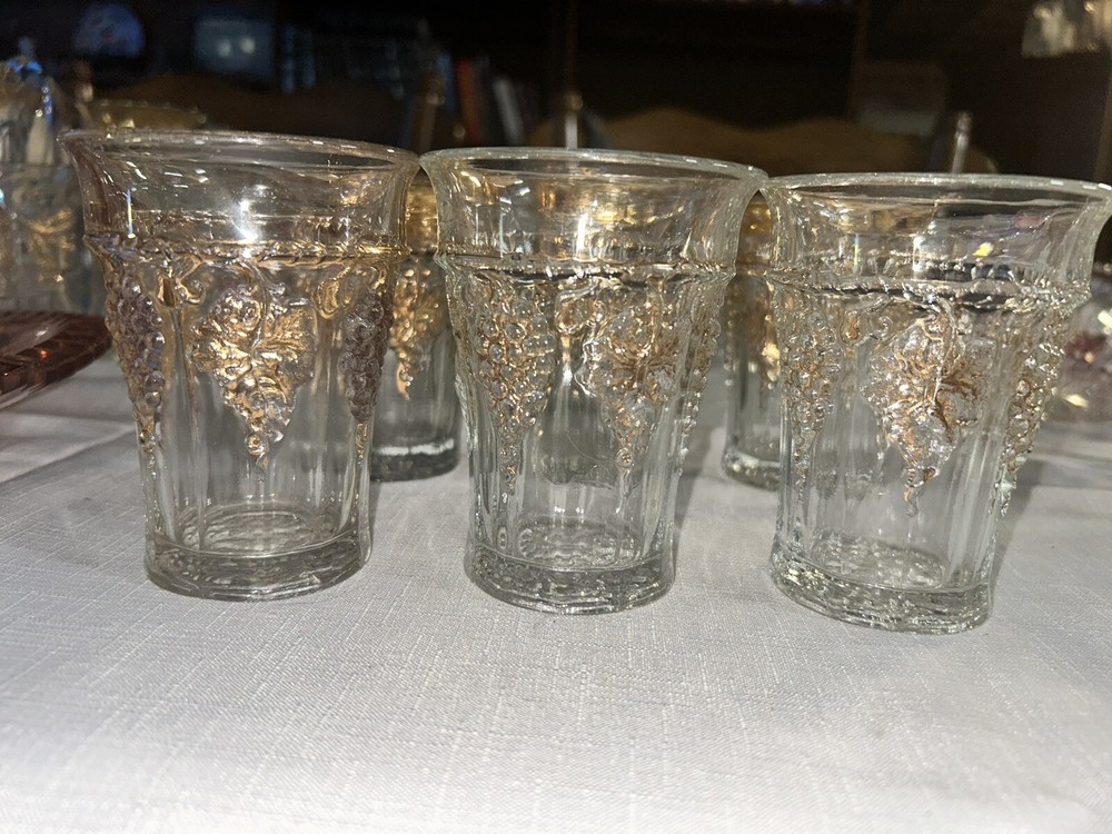 Crystal Dish Set Bowl/Cups/Pitcher