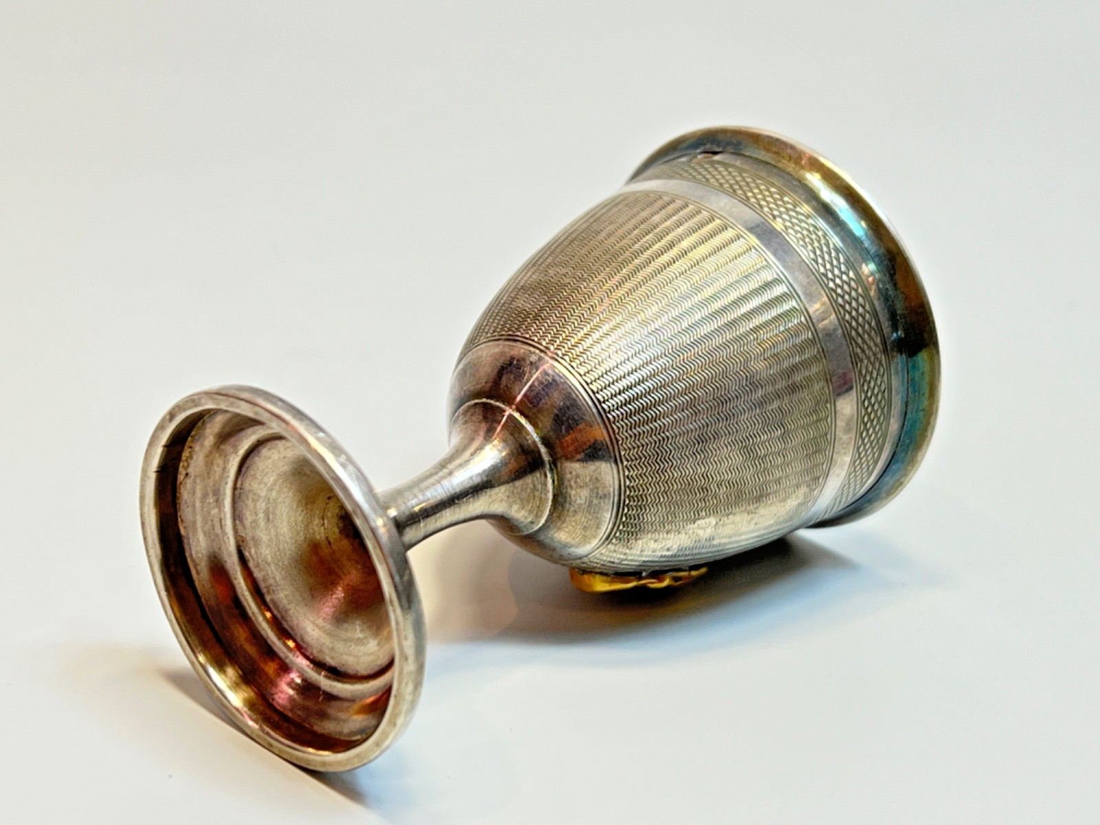 19c.Victorian French Silver Cup Skull Memento Mori Medicine Drug Poison Goblet