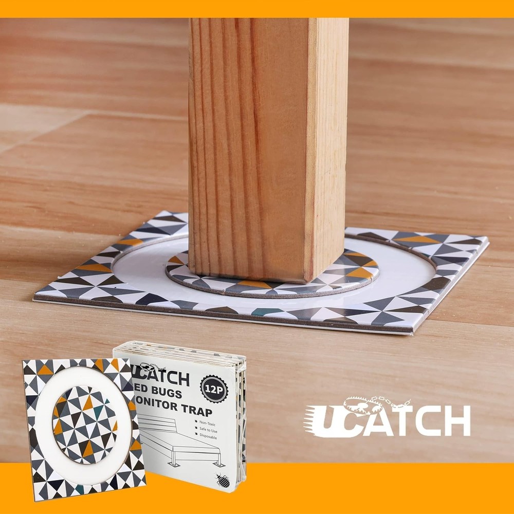 Bed Bug Interceptors for Bed Legs – 8 Pack Bed Bug Trap & Detector.