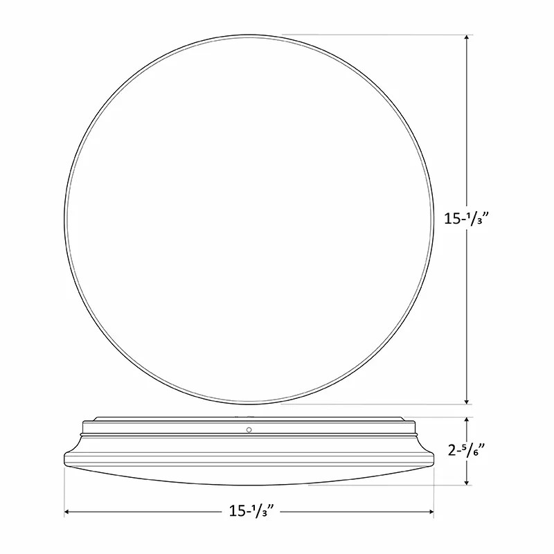 15 in LED Round Flush Mount Ceiling Dimmable Lights