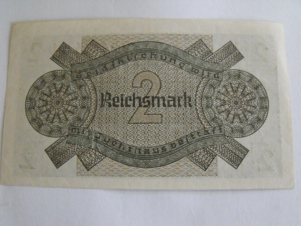 (5) German 2 Reichsmarks currency