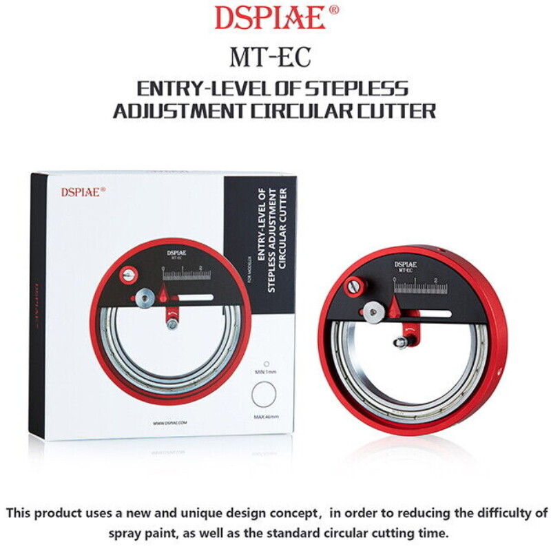 DSPIAE Stepless Adjustment Circular Cutter Craft Tools Circle Cutting Hobby Tool
