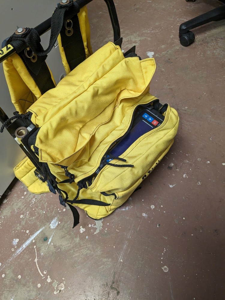 Ashtech Surveying GPS Receiver XII in yellow Trimble backpack