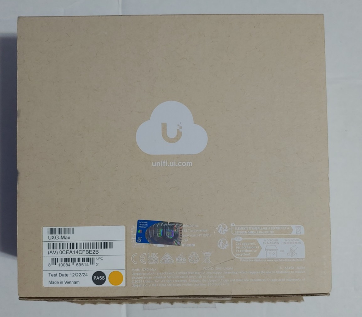 Ubiquiti UXG-MAX Gateway Max Multi WAN Gateway 2.3 Gbps Routing,2.5 GbE Ports US
