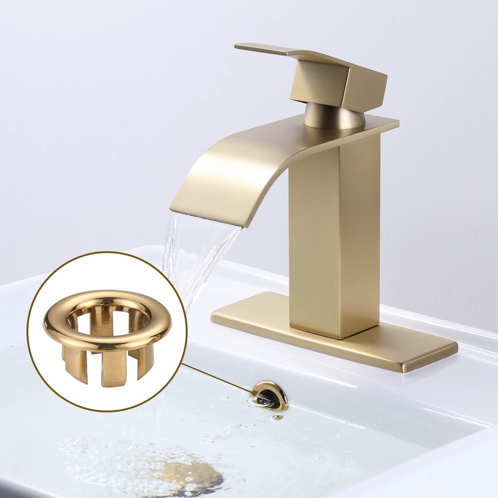 Sink Overflow Ring Brushed Gold: ARCORA 2 Pack Bathroom Gold-2