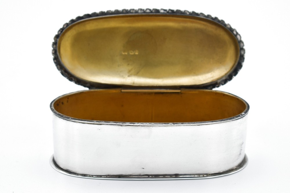 Antique Victorian Solid Silver Trinket Box Jewellery Box Table Snuff 1899